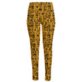 West African Adinkra Tribe Symbols High-Waisted Pocket Leggings