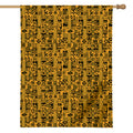 West African Adinkra Tribe Symbols House Flag