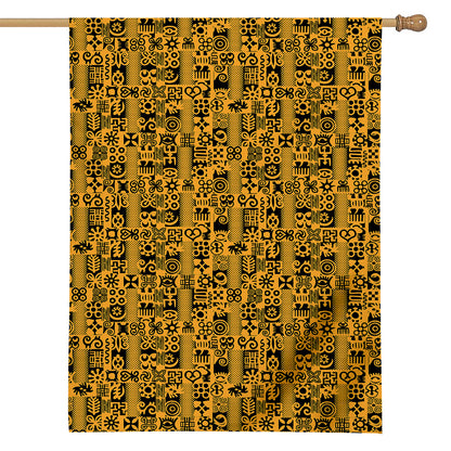 West African Adinkra Tribe Symbols House Flag