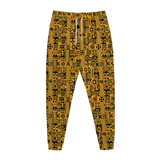 West African Adinkra Tribe Symbols Jogger Pants
