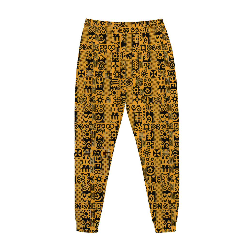 West African Adinkra Tribe Symbols Jogger Pants