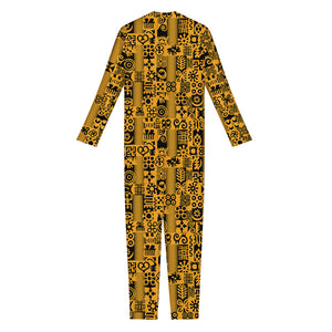 West African Adinkra Tribe Symbols Jumpsuit