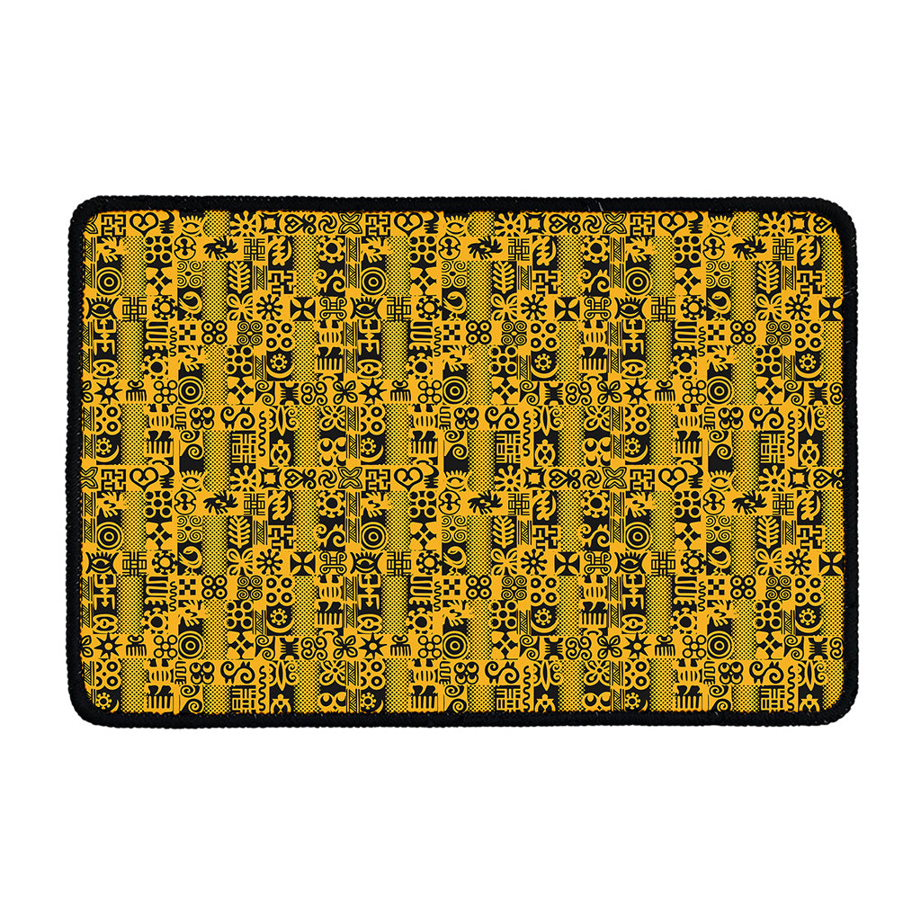 West African Adinkra Tribe Symbols Kitchen Mat