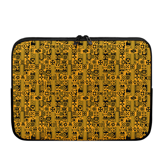 West African Adinkra Tribe Symbols Laptop Sleeve