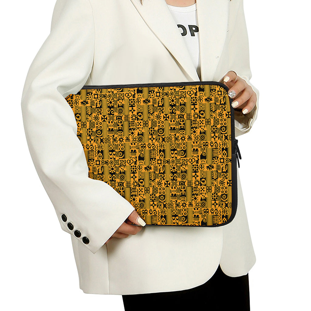 West African Adinkra Tribe Symbols Laptop Sleeve