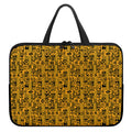 West African Adinkra Tribe Symbols Laptop Sleeve With Handle