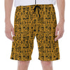 West African Adinkra Tribe Symbols Men's Beach Shorts