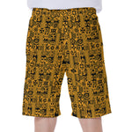 West African Adinkra Tribe Symbols Men's Beach Shorts