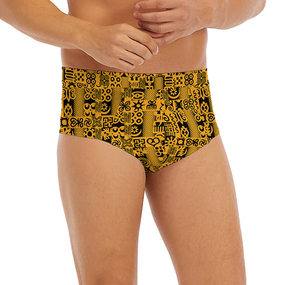 West African Adinkra Tribe Symbols Men's Briefs