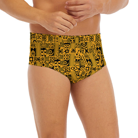 West African Adinkra Tribe Symbols Men's Briefs