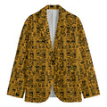 West African Adinkra Tribe Symbols Men's Cotton Blazer
