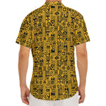 West African Adinkra Tribe Symbols Men's Deep V-Neck Shirt