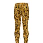 West African Adinkra Tribe Symbols Men's leggings