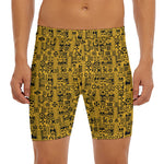 West African Adinkra Tribe Symbols Men's Long Boxer Briefs