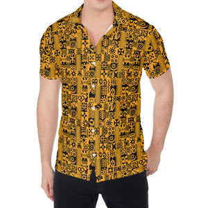 West African Adinkra Tribe Symbols Men's Shirt