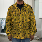 West African Adinkra Tribe Symbols Men's Shirt Jacket