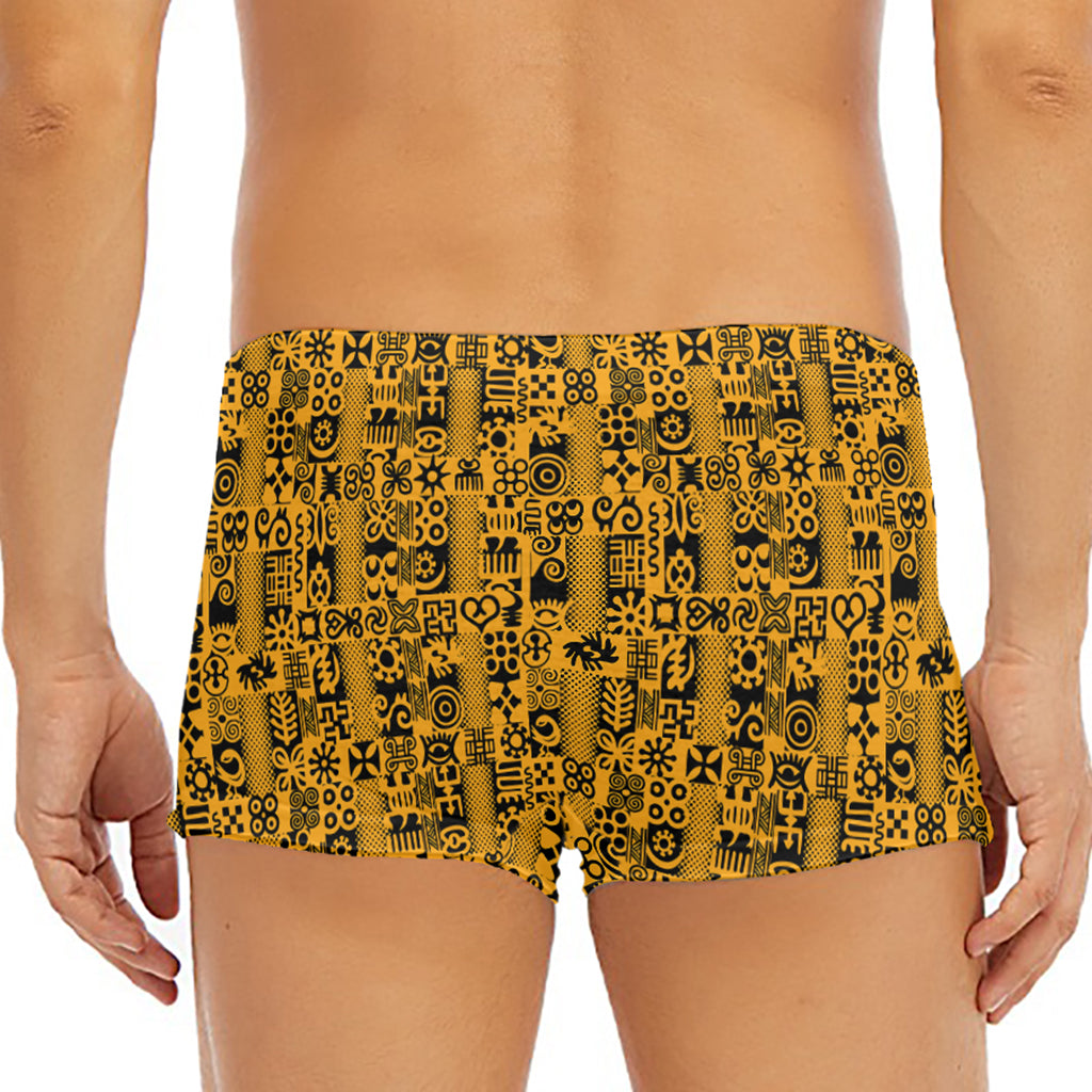 West African Adinkra Tribe Symbols Men's Short Boxer Briefs