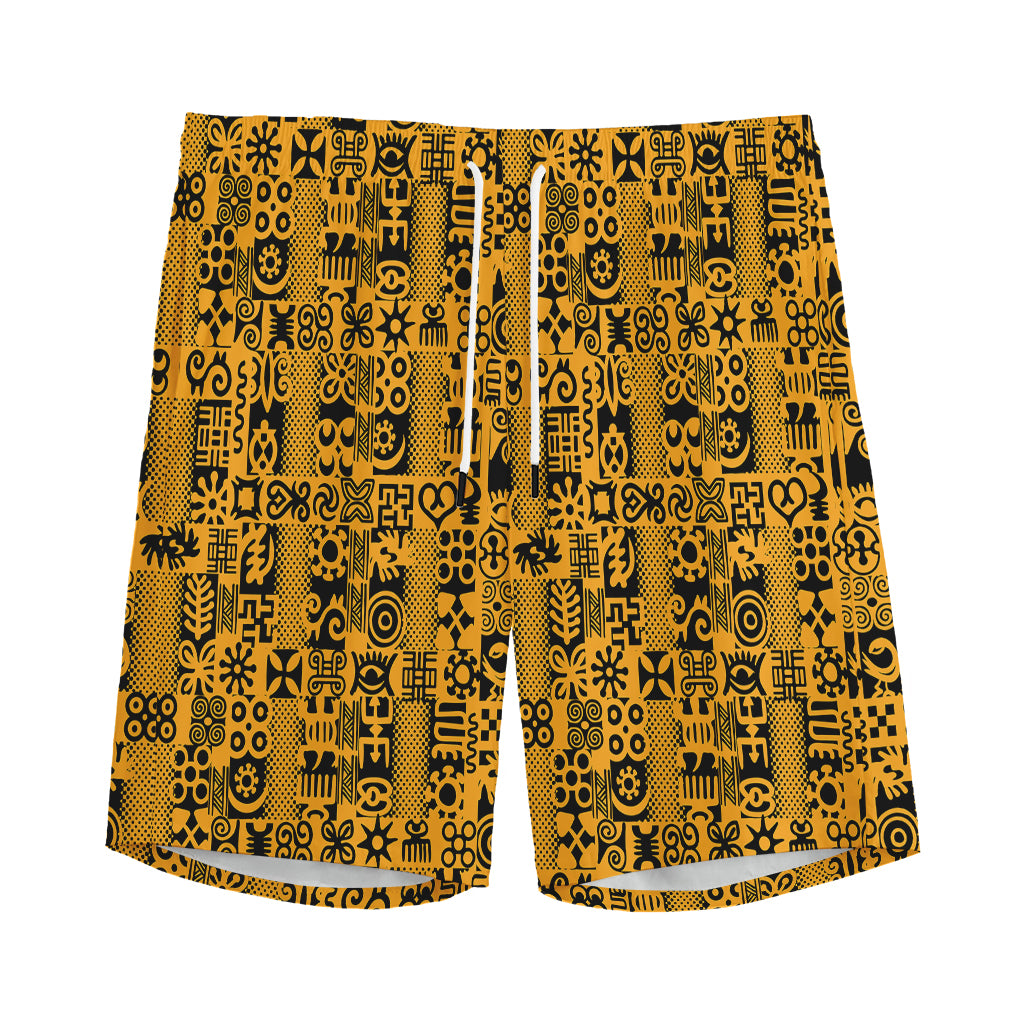 West African Adinkra Tribe Symbols Men's Sports Shorts