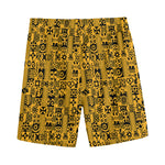 West African Adinkra Tribe Symbols Men's Sports Shorts