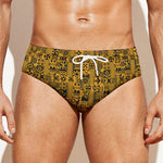 West African Adinkra Tribe Symbols Men's Swim Briefs