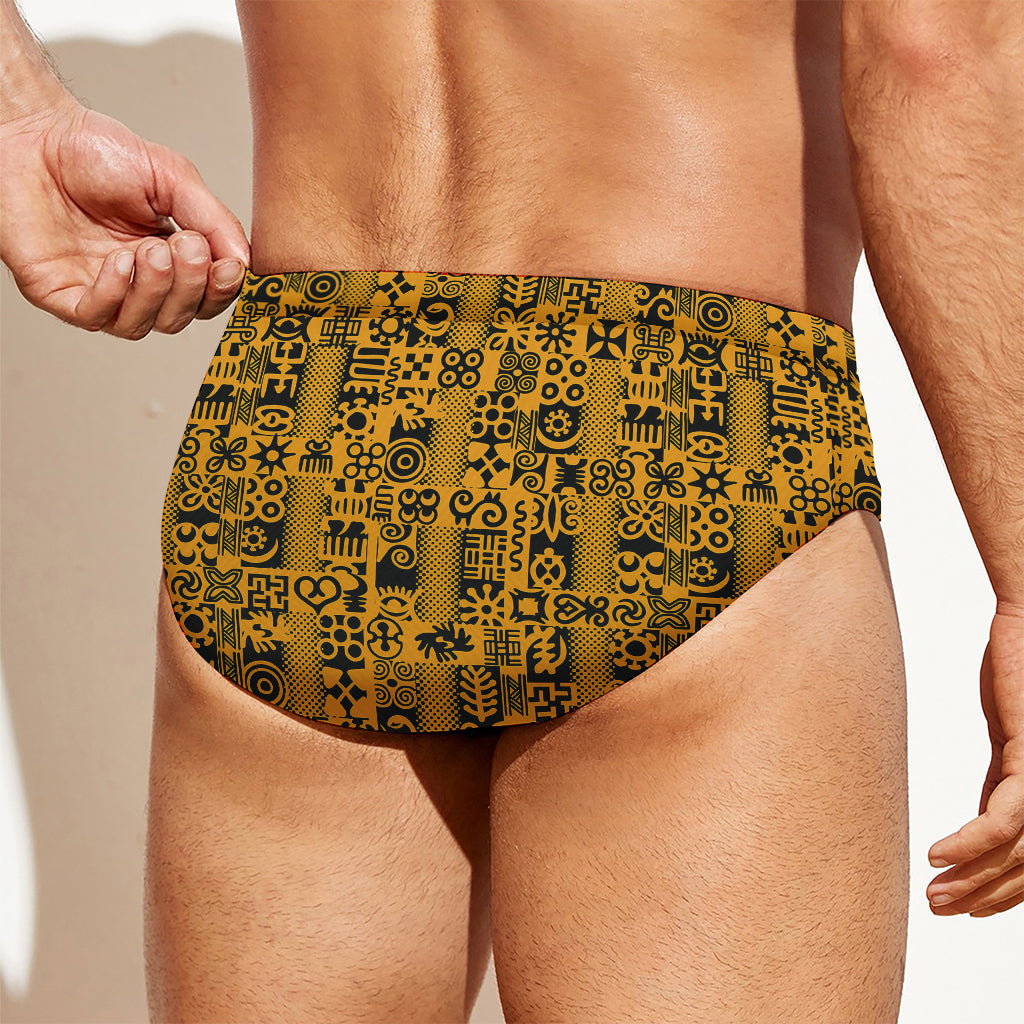 West African Adinkra Tribe Symbols Men's Swim Briefs