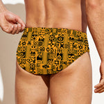 West African Adinkra Tribe Symbols Men's Swim Briefs