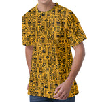 West African Adinkra Tribe Symbols Men's Velvet T-Shirt