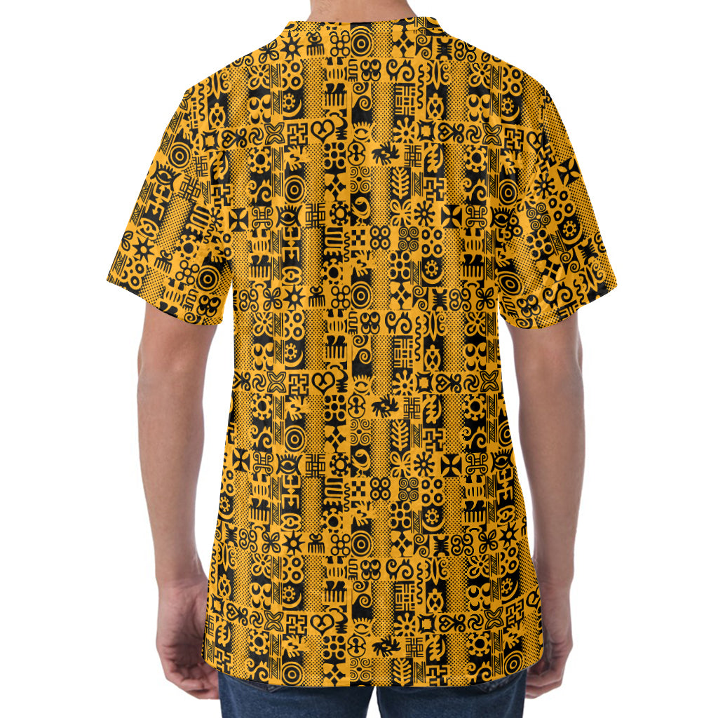 West African Adinkra Tribe Symbols Men's Velvet T-Shirt