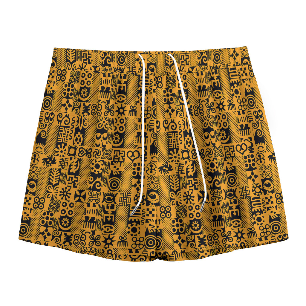 West African Adinkra Tribe Symbols Mesh Shorts