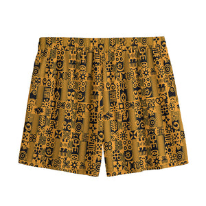 West African Adinkra Tribe Symbols Mesh Shorts