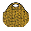 West African Adinkra Tribe Symbols Neoprene Lunch Bag