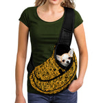 West African Adinkra Tribe Symbols Pet Sling Carrier