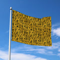 West African Adinkra Tribe Symbols Polyester Flag