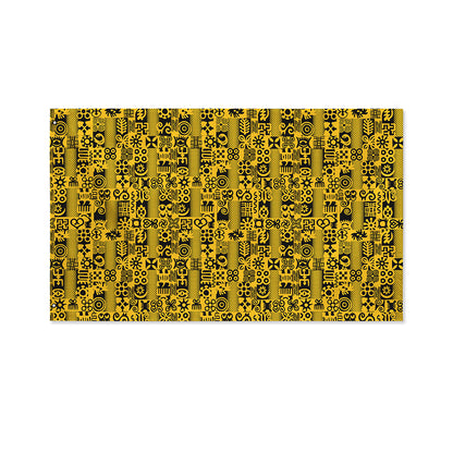 West African Adinkra Tribe Symbols Polyester Flag