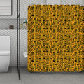 West African Adinkra Tribe Symbols Polyester Shower Curtain