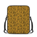 West African Adinkra Tribe Symbols Rectangular Crossbody Bag