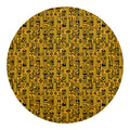 West African Adinkra Tribe Symbols Round Blanket
