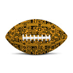 West African Adinkra Tribe Symbols Rugby Ball