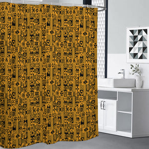 West African Adinkra Tribe Symbols Shower Curtain