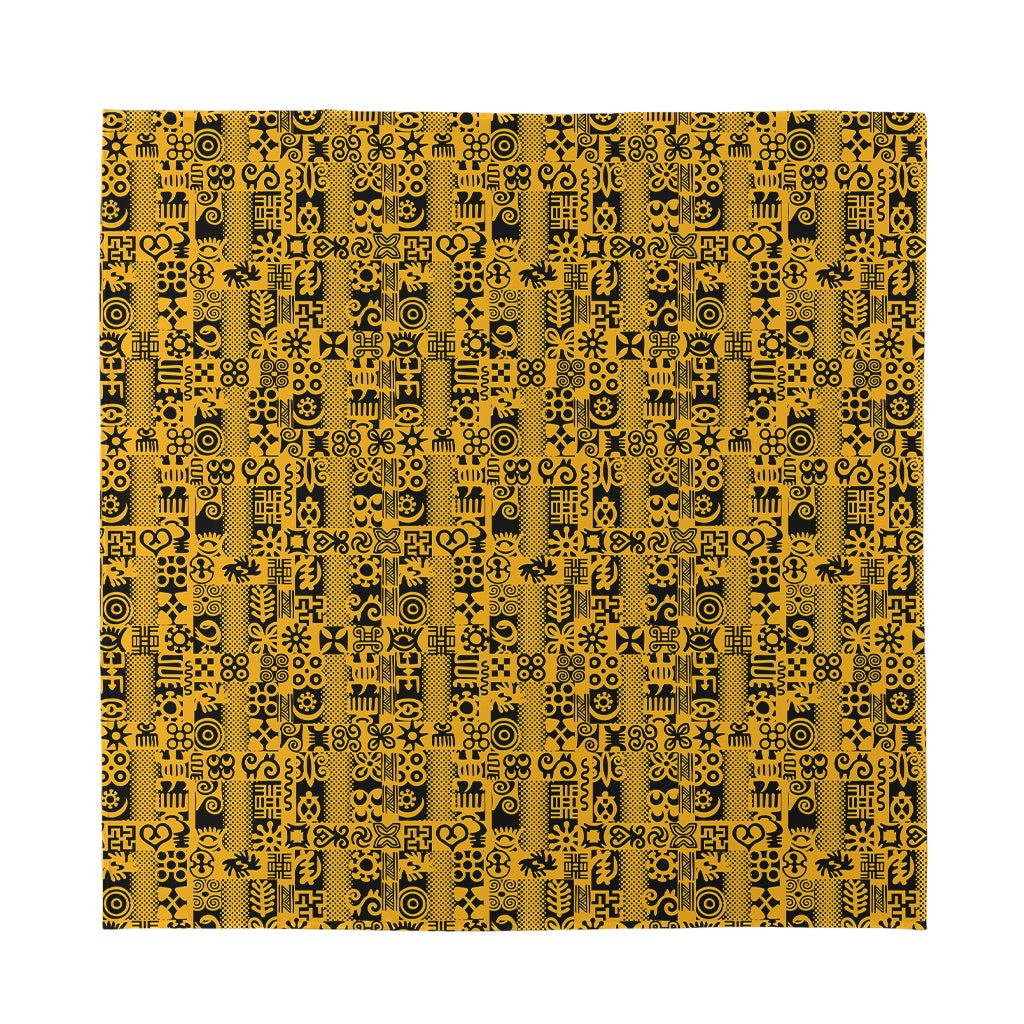 West African Adinkra Tribe Symbols Silk Bandana