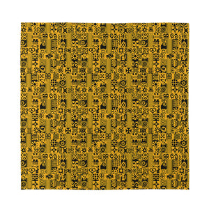 West African Adinkra Tribe Symbols Silk Bandana