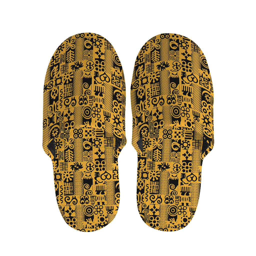 West African Adinkra Tribe Symbols Slippers