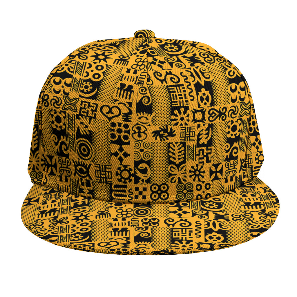 West African Adinkra Tribe Symbols Snapback Cap