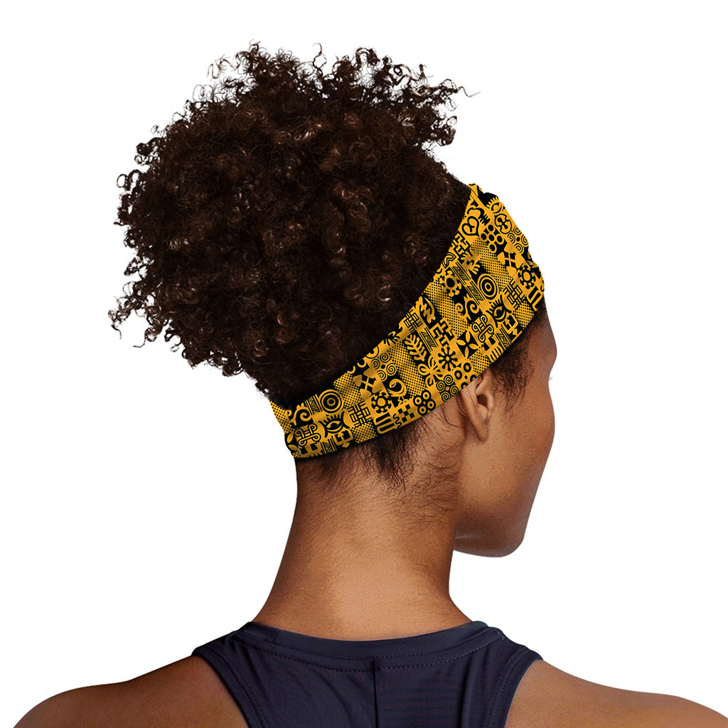 West African Adinkra Tribe Symbols Sports Headband