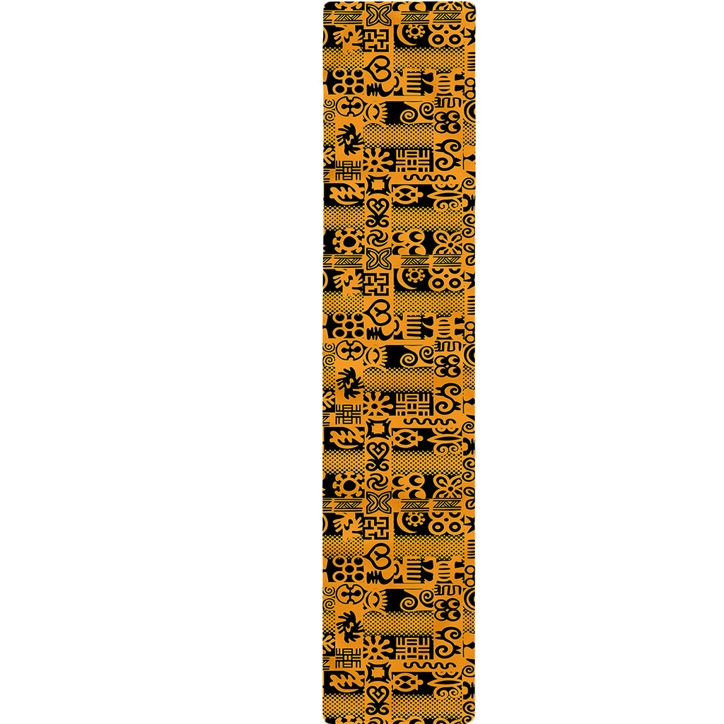 West African Adinkra Tribe Symbols Table Runner