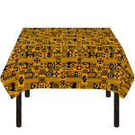 West African Adinkra Tribe Symbols Tablecloth