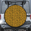 West African Adinkra Tribe Symbols Tire Cover