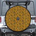 West African Adinkra Tribe Symbols Tire Cover With Camera Hole