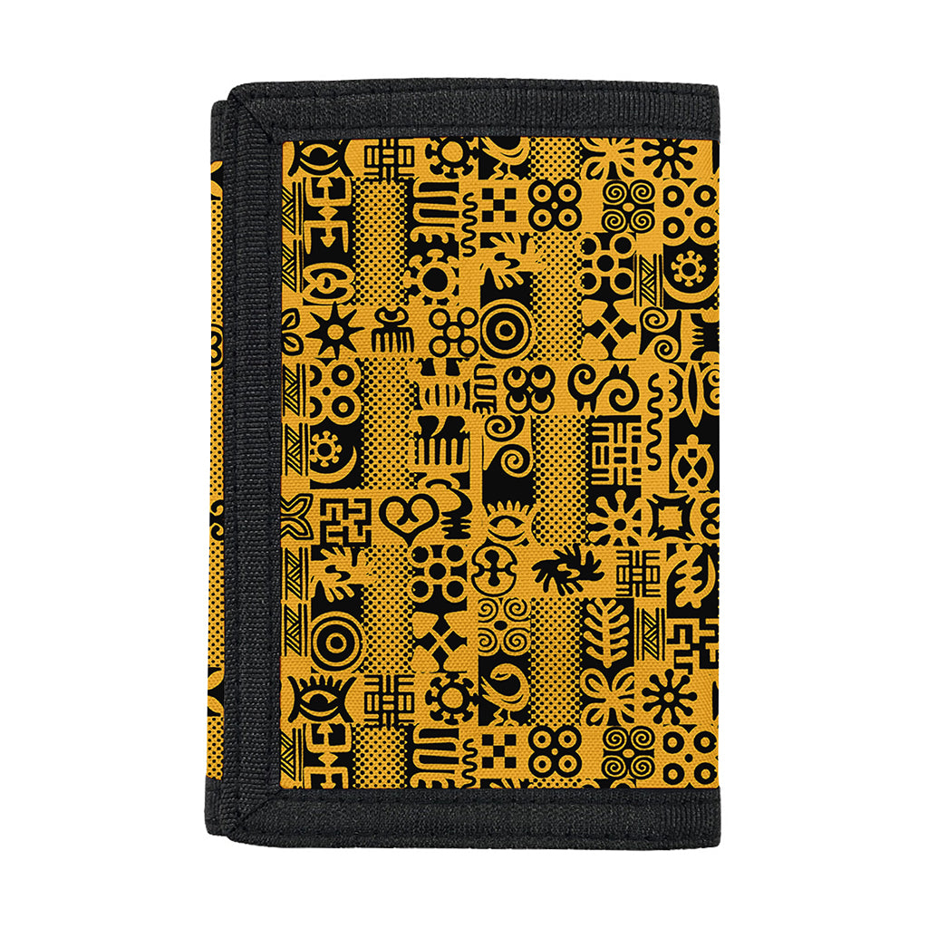West African Adinkra Tribe Symbols Trifold Wallet