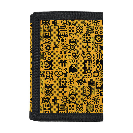 West African Adinkra Tribe Symbols Trifold Wallet